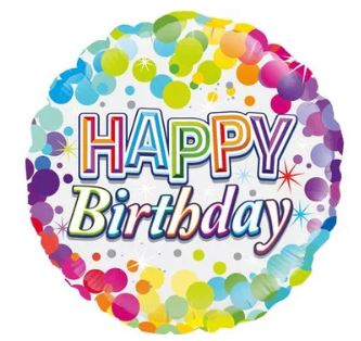 18" Colourful Confetti Birthday