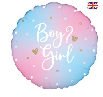18" Bright Pastel Gender Reveal Holographic - Click Image to Close