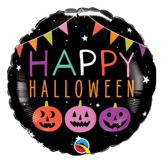 18" Halloween Pumpkin in Party Foil Balloon - Click Image to Close