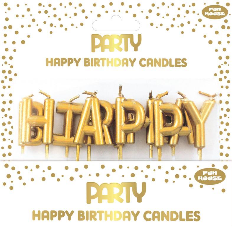 Hb Gold Metallic Candles - Click Image to Close
