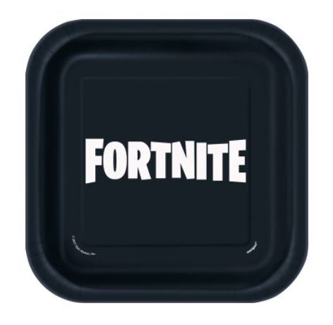 Fortnite Square 7" Dessert Plates 8Ct - Click Image to Close