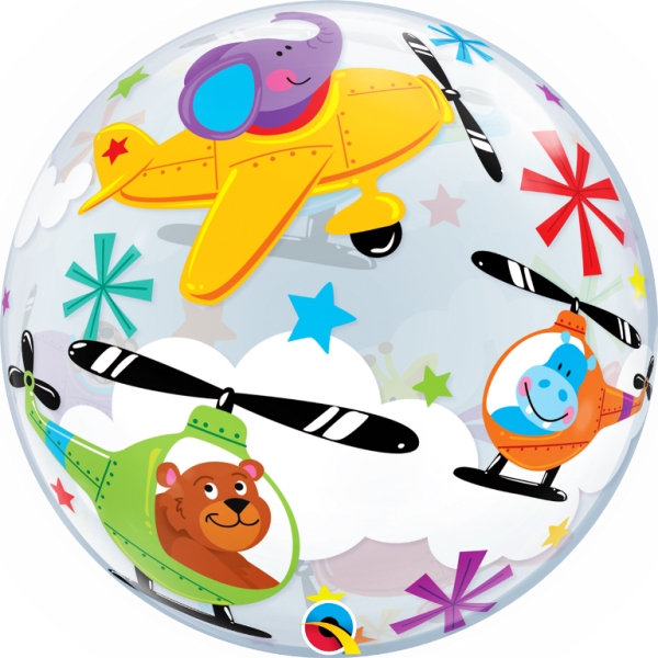 QUALATEX 22" FLYING CIRCUS SINGLE BUBBLE