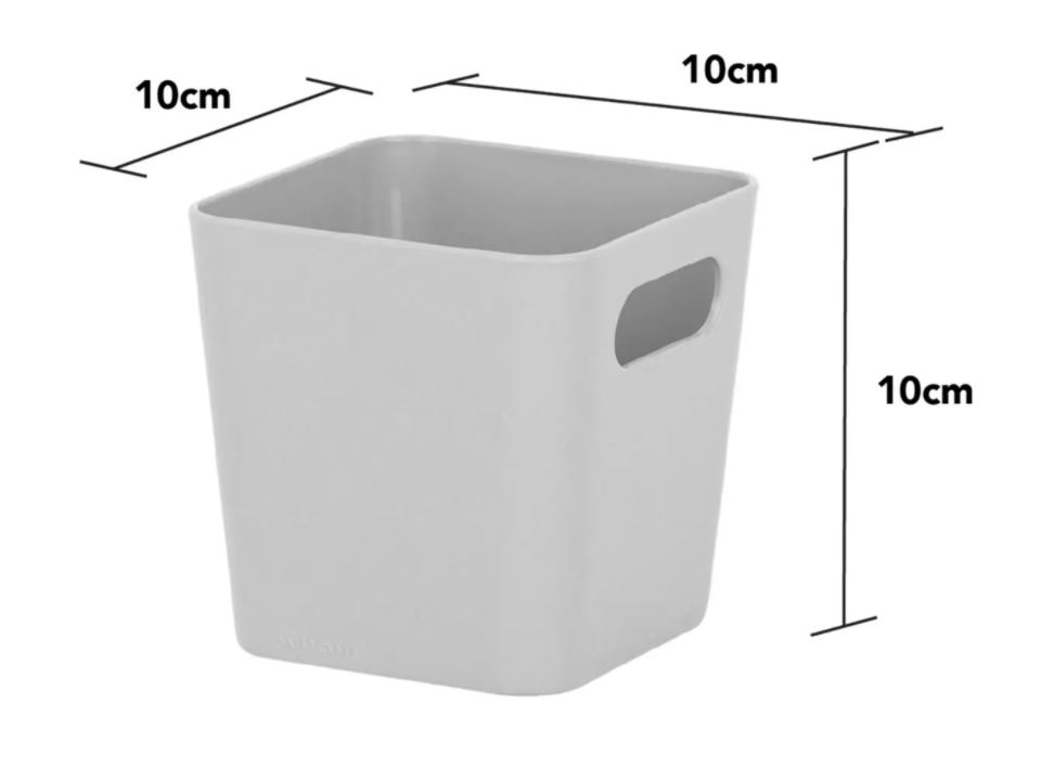 WHAM STUDIO BASKET 1.01 SQUARE COOL GREY - Click Image to Close