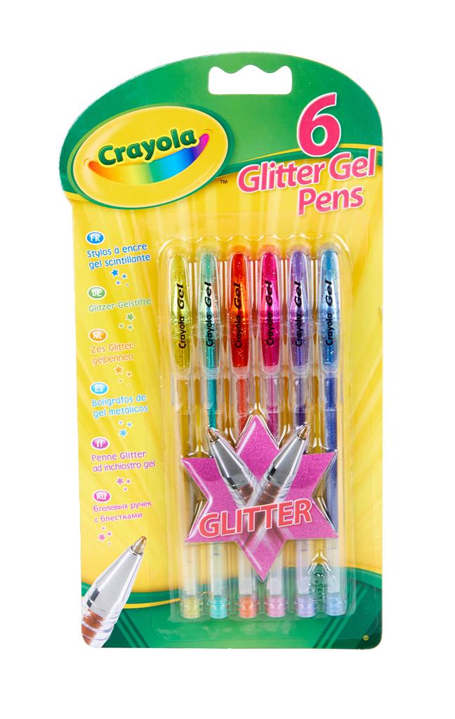 Crayola 6 Glitter Gel Pens ( 58-7747 ) - Click Image to Close