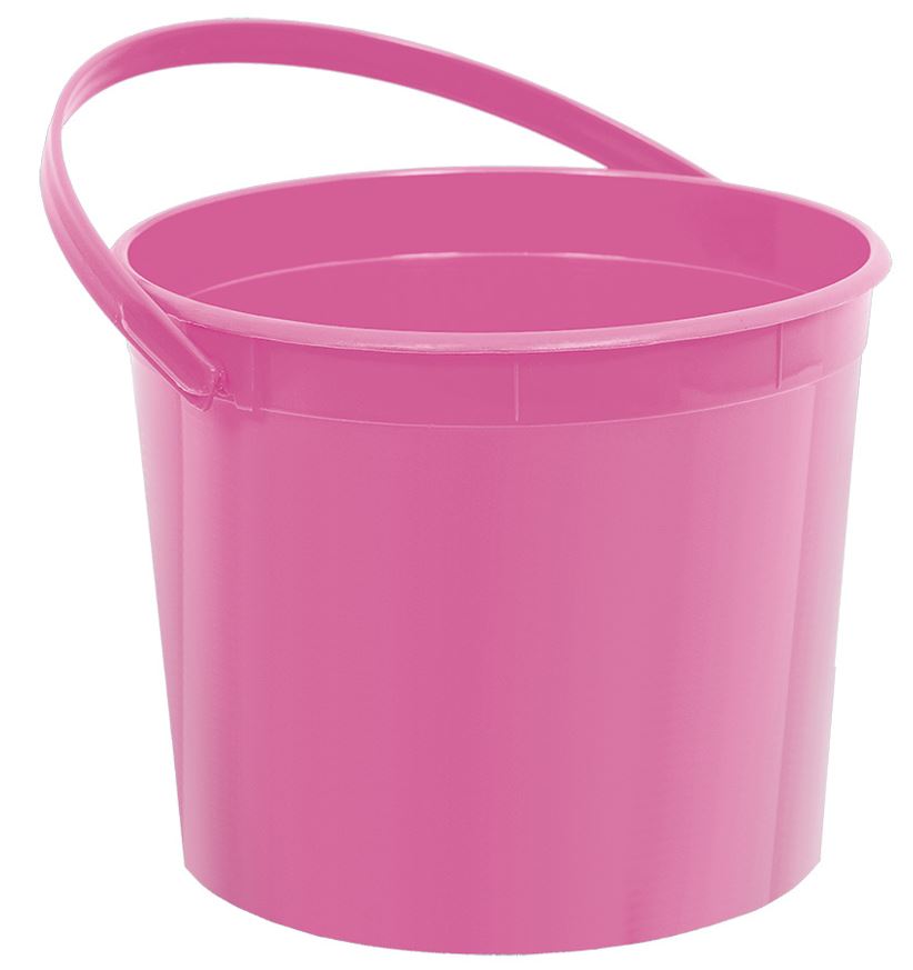 Pink Plastic Buckets 11cm H X 13cm - Click Image to Close