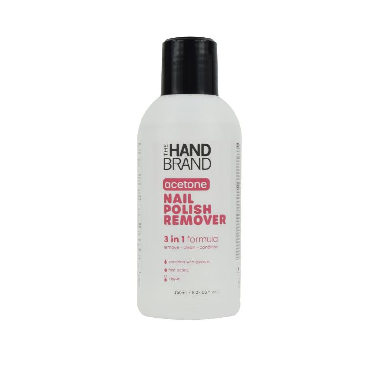 THE HAND BRAND 150ML NVR BOTTLE 80% ACETONE - Click Image to Close