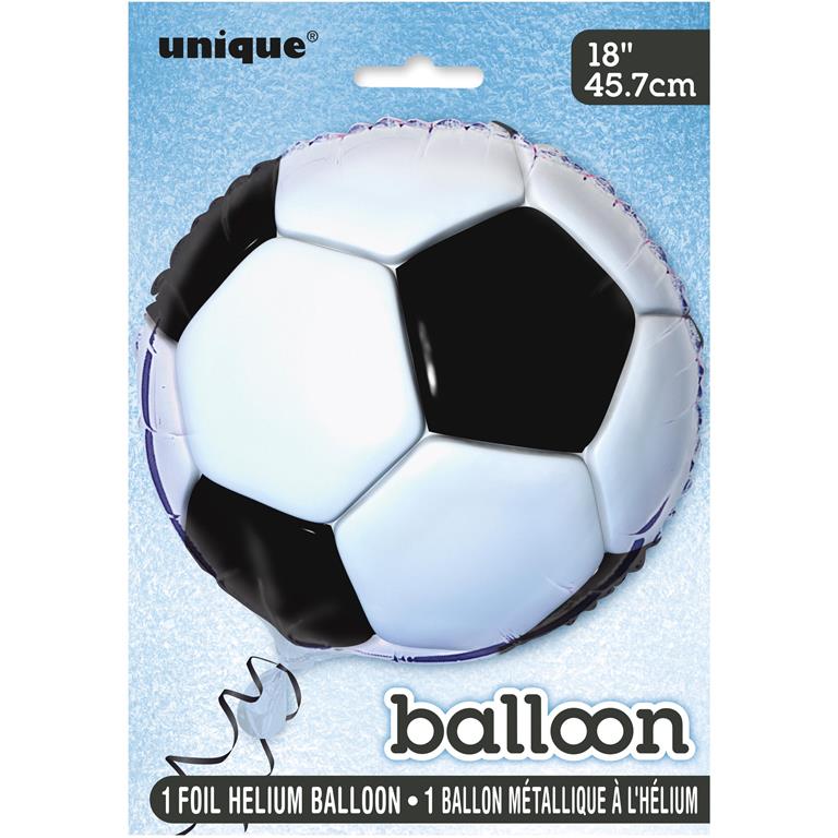3D Soccer Round Foil Balloon 18" - Click Image to Close