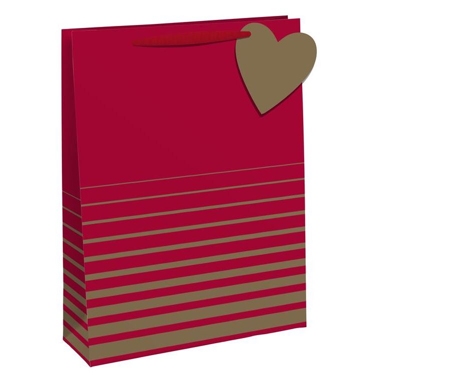 Red & Gold Stripe Bot Bag - Click Image to Close