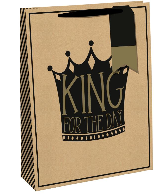 Fathers Day King For The Day Medium Bag - Click Image to Close