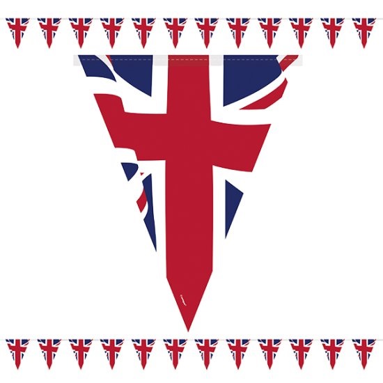 Union Jack Flag Triangular Bunting 12ft - Click Image to Close