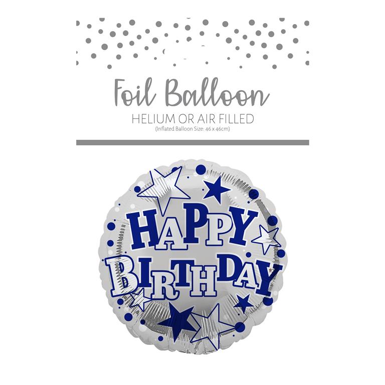 Happy Birthday Male Foil Balloon - Click Image to Close
