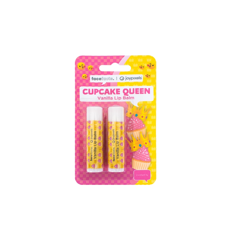 Face Facts Joy Pixels Lip Balms Cup Cake Queen - Click Image to Close