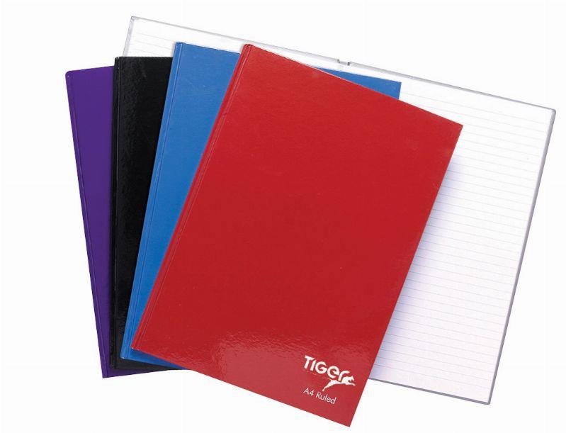 Tiger A4 Casebound Notebook 80 Pages - Click Image to Close
