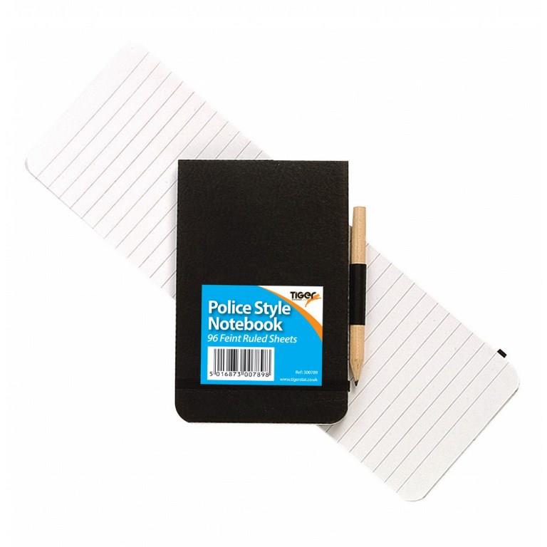 Tiger Police Style Notebook With Pencil - Click Image to Close