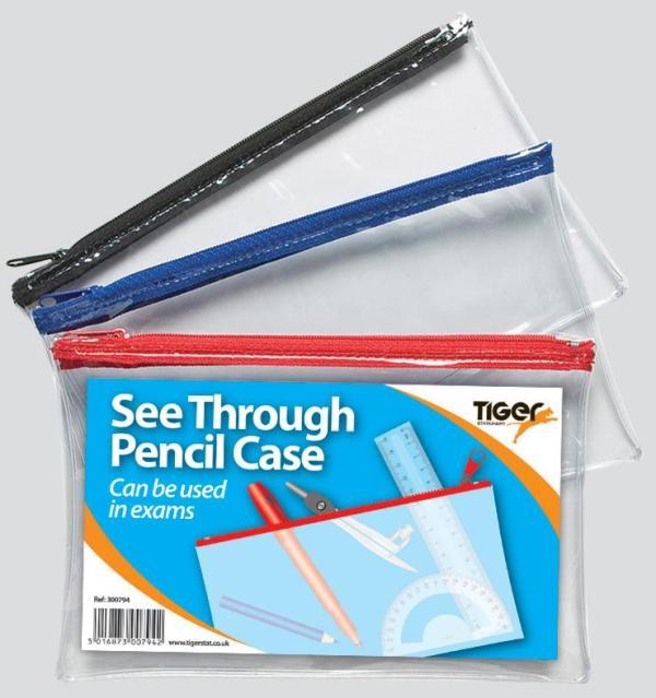 Tiger Small Flat Exam Pencil Case - Click Image to Close