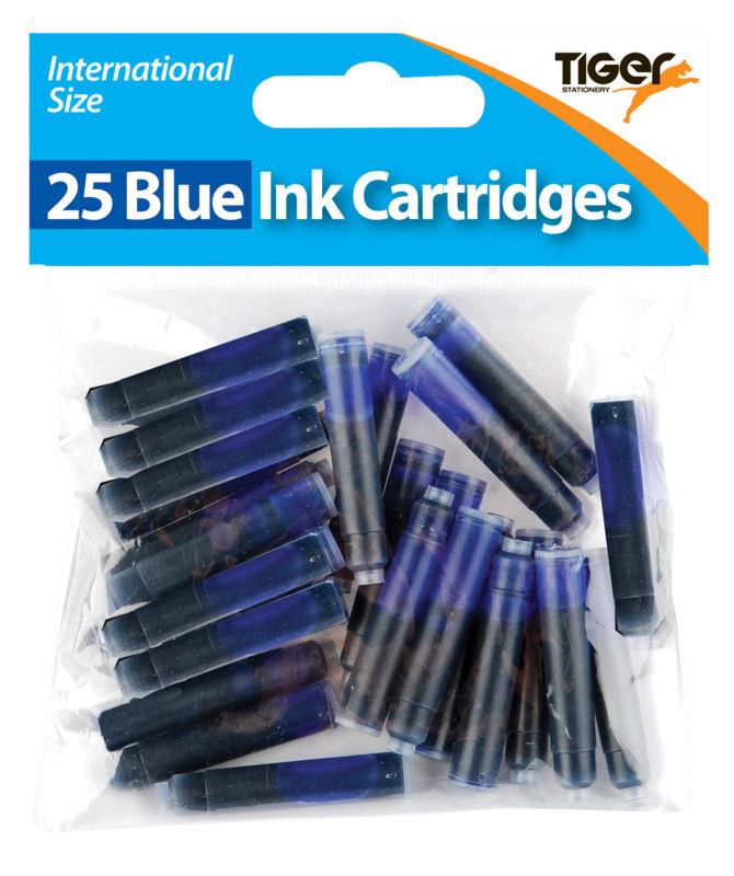 Tiger Blue Ink Cartridges 25 Pack - Click Image to Close