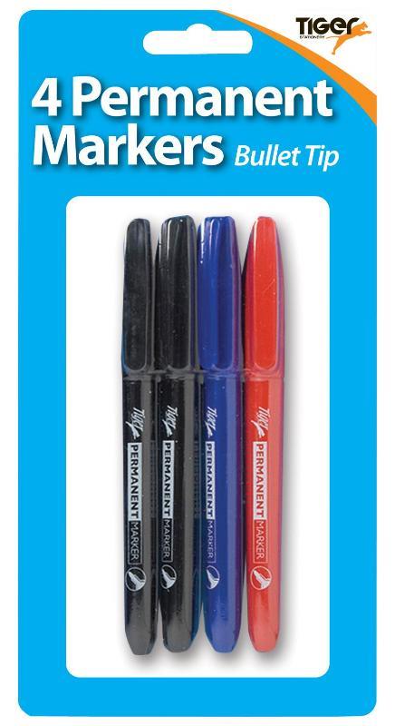 Medium 2mm Tip. Tiger Blue Permanent Marker Pen  Bullet Tip 