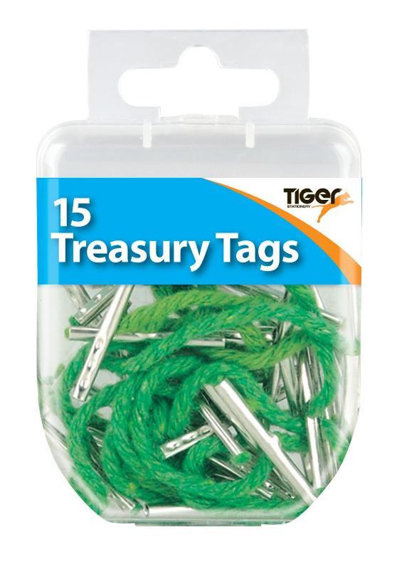 Tiger Essential 20 Treasury Tags Steel - Click Image to Close