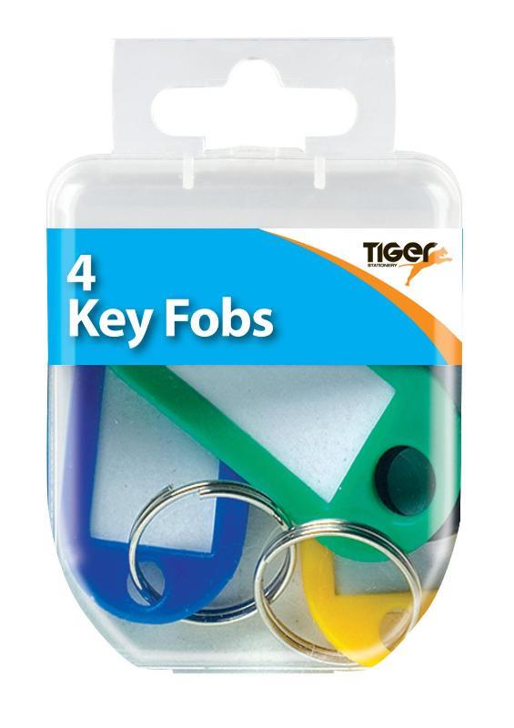 Tiger Essential 4 Key Fobs Coloured - Click Image to Close