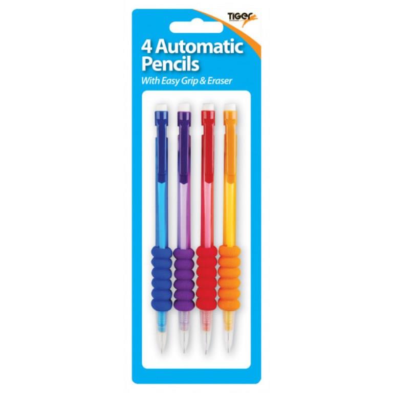 Tiger Automatic Pencils 4 Pack - Click Image to Close