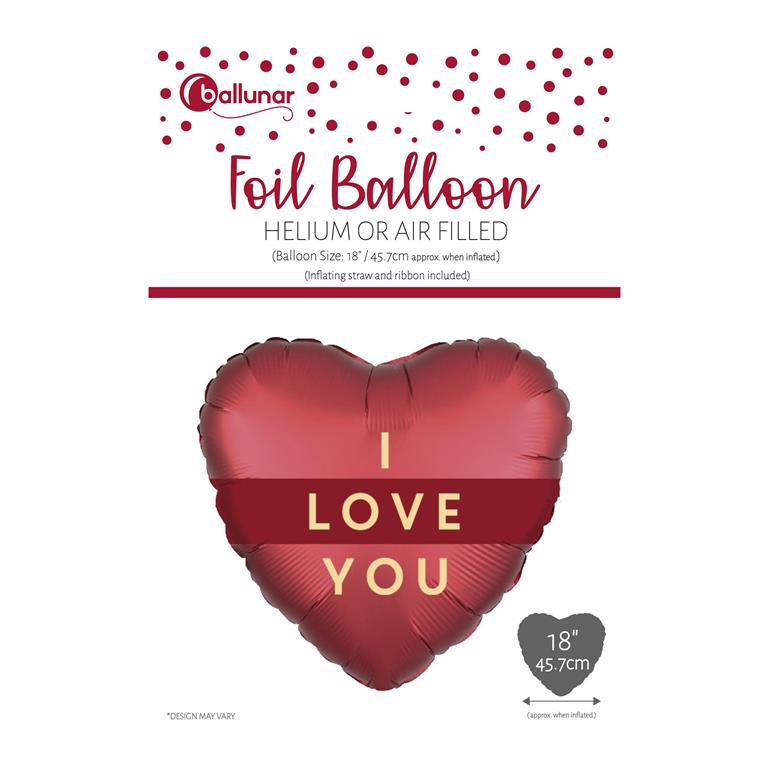 I Love You Heart Foil Balloon - Click Image to Close