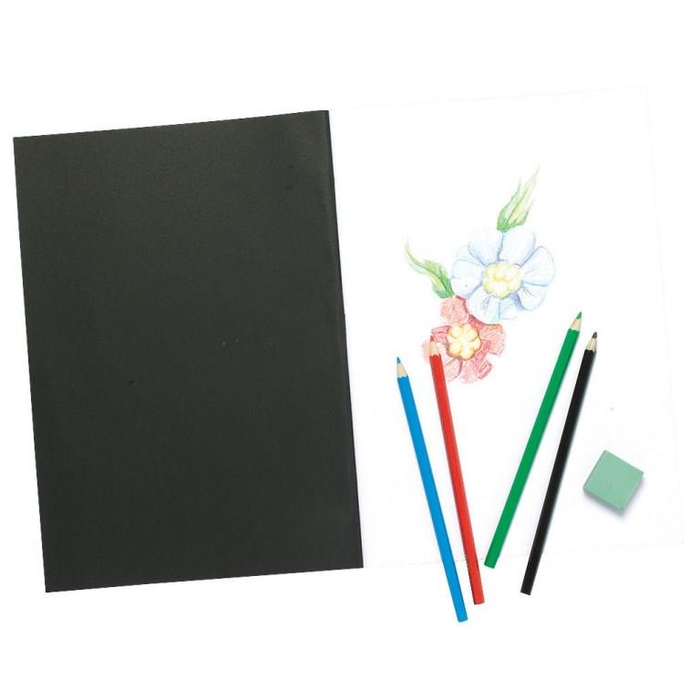 A4 Card Cover Sketch Book Black - Click Image to Close