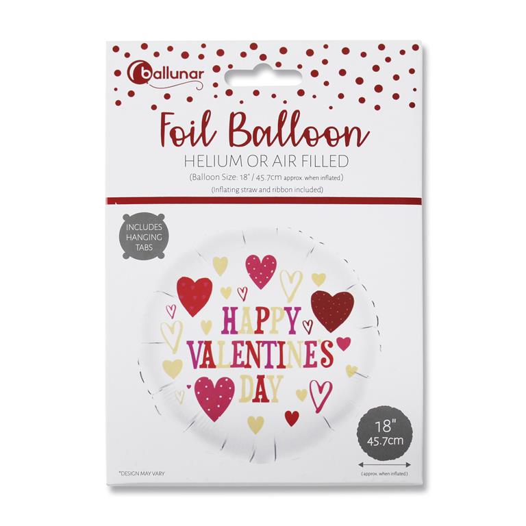 Valentines Day Round Foil Balloon - Click Image to Close