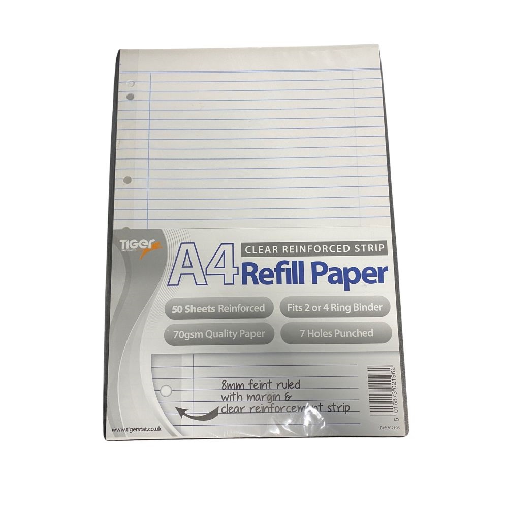 Tiger A4 Refill Paper 4 Ring - Click Image to Close