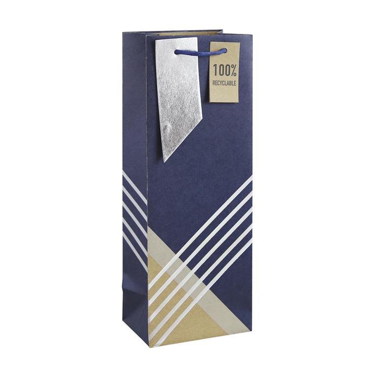 Modern Male Kraft Bottle Bag - Click Image to Close