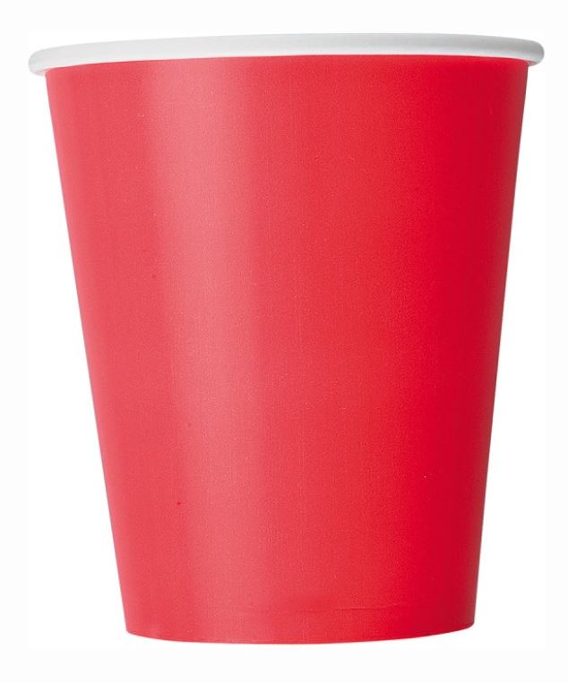 8 Pack Ruby Red 9oz Cups - Click Image to Close