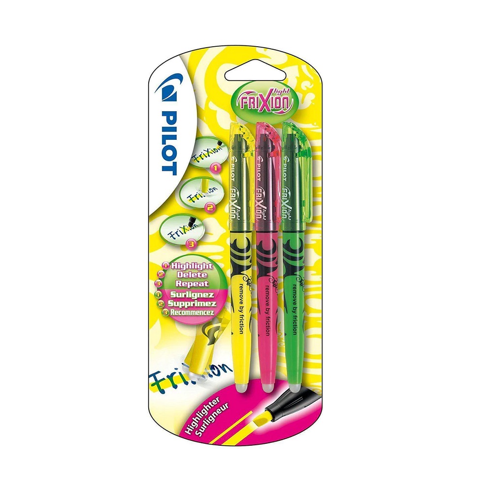 Pilot Frixion Erasable Highlighter Pens Pack Of 3 - Click Image to Close
