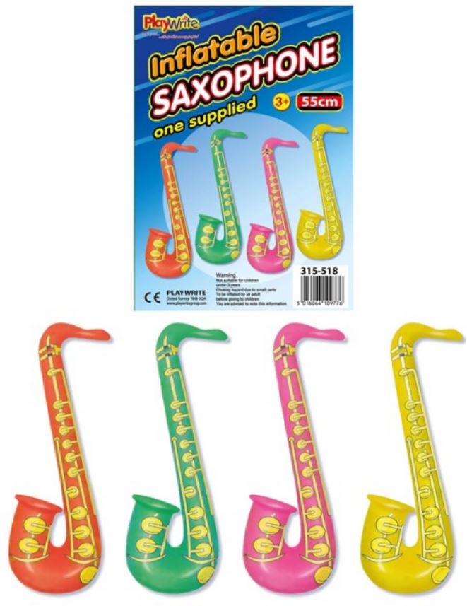 Inflatable Saxaphone 55cm - Click Image to Close