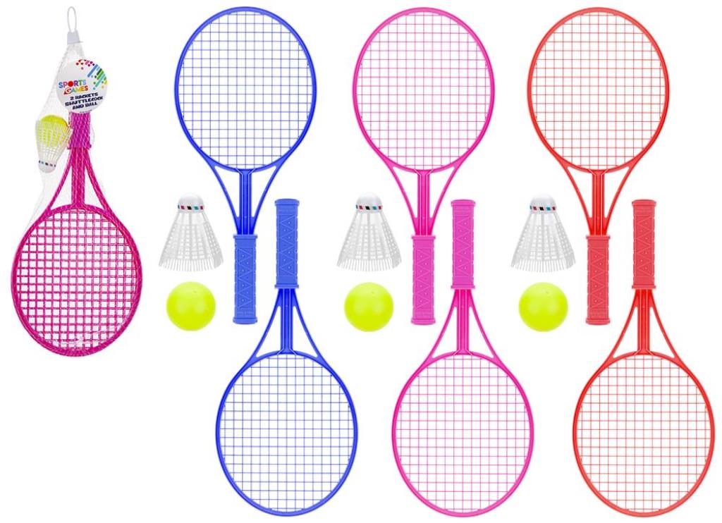 15.5" Tennis Set With Ball & Shuttle - Click Image to Close