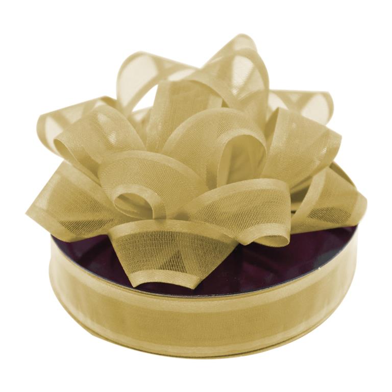 Organza Ribbon Gold - Click Image to Close