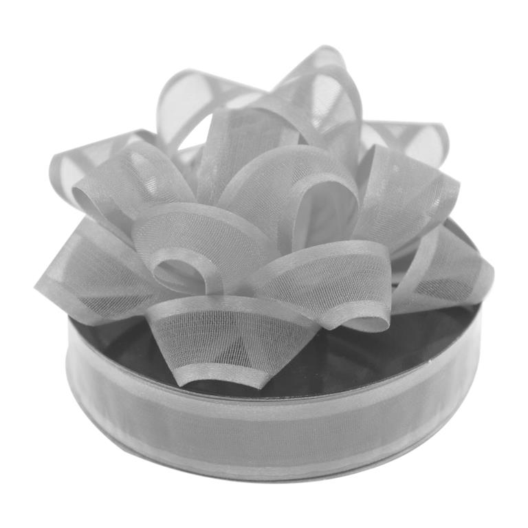 Organza Ribbon Silver - Click Image to Close