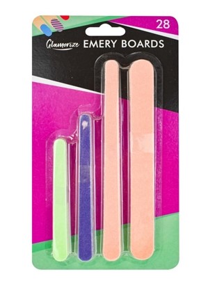 Assorted Emery Boards 28 Pack - Click Image to Close