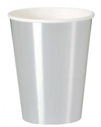 8 Pack Silver 12oz Cups - Click Image to Close