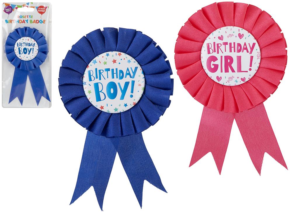 Party Party 3 " Birthday Rosette - Click Image to Close