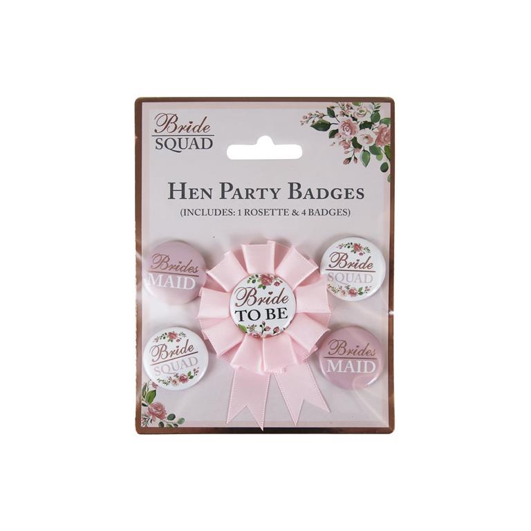 Bride Party Badges 5 Pack - Click Image to Close
