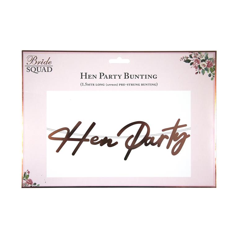 Hen Party Rose Gold Banner - Click Image to Close