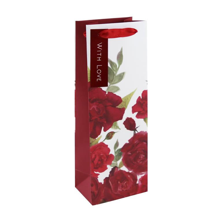 Romantic Flowers Bottle Bag - Click Image to Close