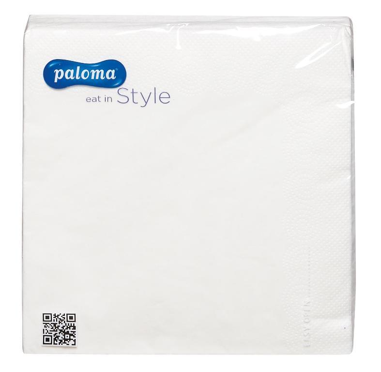 White 33cm x 33cm 3Ply Paper Napkin 20 Pack - Click Image to Close