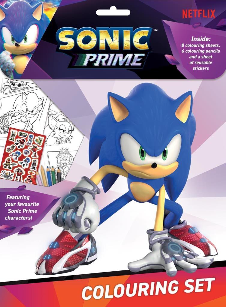 Sonic Prime Colouring Set - Click Image to Close