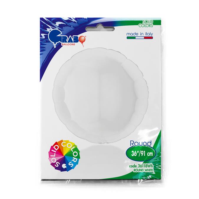 Grabo Round 36Inch White Single Pack - Click Image to Close