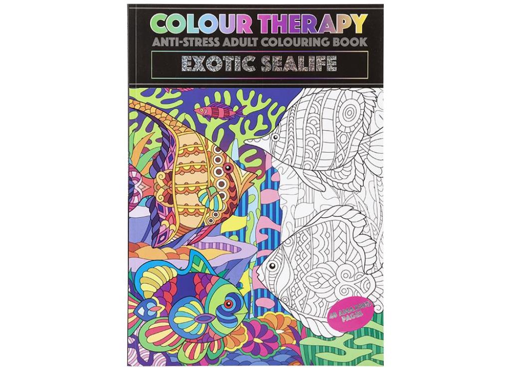 48 Page A4 Colour Therapy Book Sealife Theme - Click Image to Close