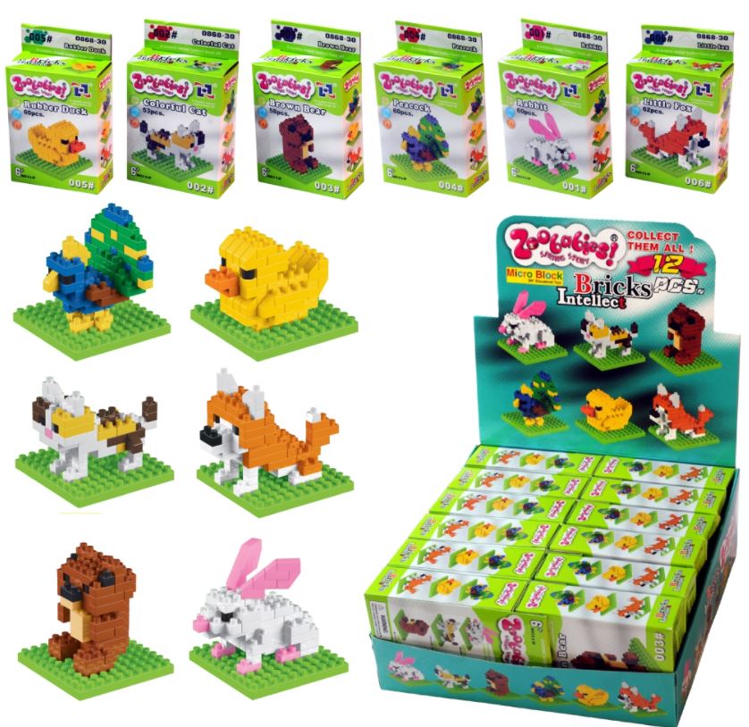 Animal Mini Brick Kits 14X8.5cm - Click Image to Close