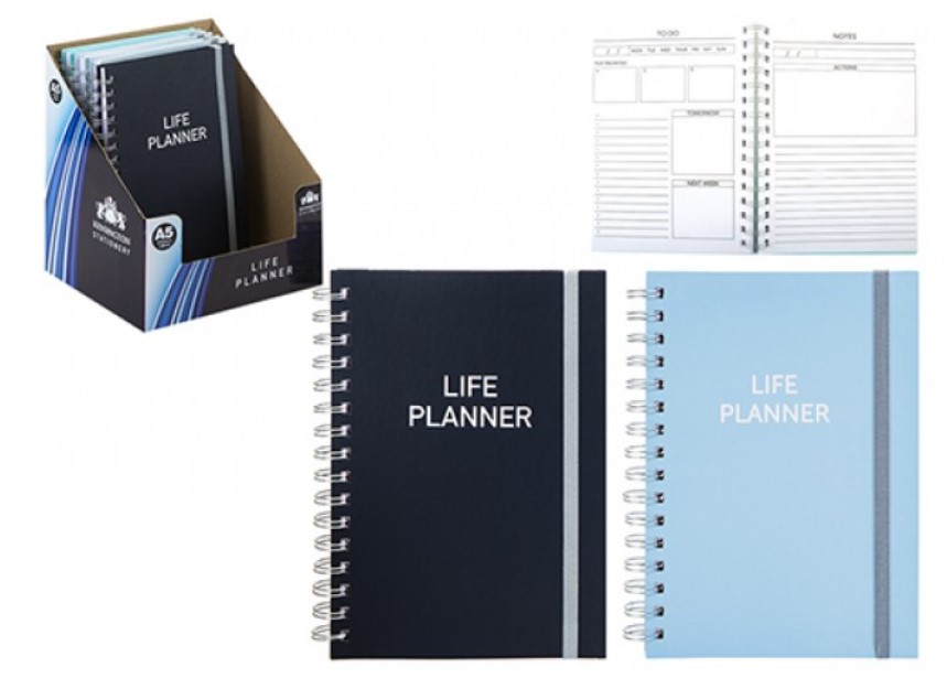 A5 Spiral Bound Life Planner 2 Colours - Click Image to Close