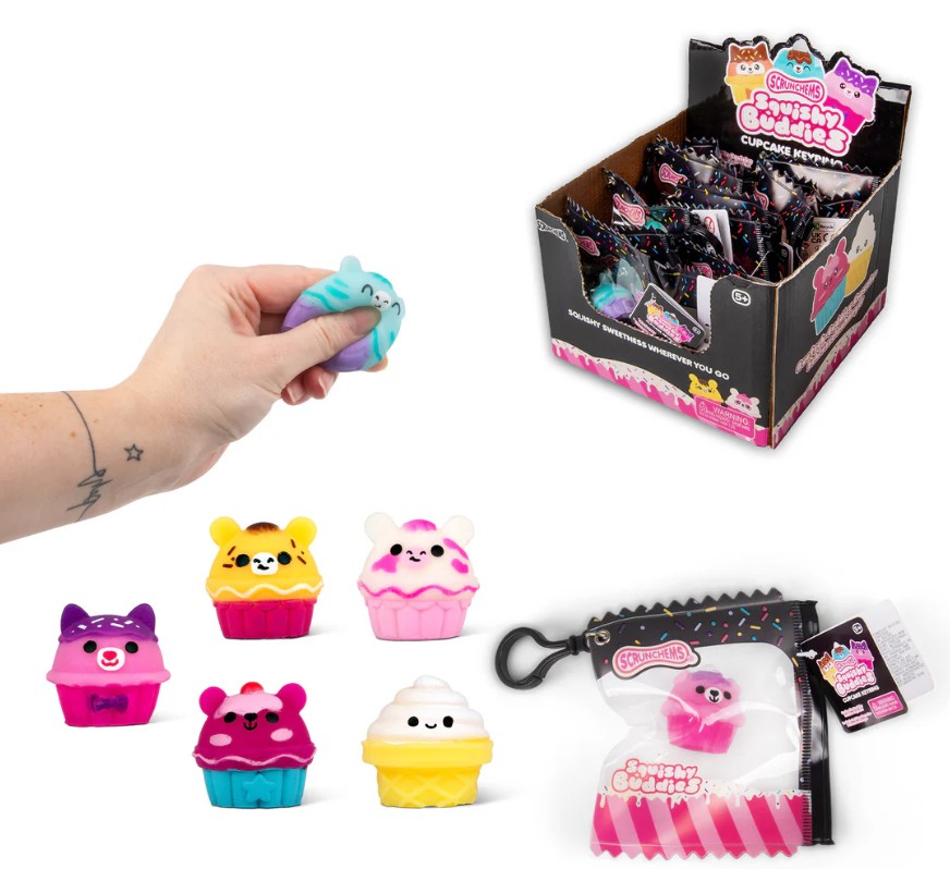 Scrunchems Squishy Buddies Cupcake Keyring - Click Image to Close