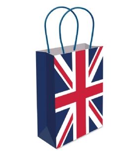 King Coronation Union Jack Paper Bag W/Handle 16 X 22 X 9cm