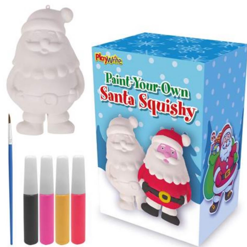 Christmas Paint Your Own Santa Squishy 15cm - Click Image to Close